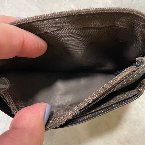 Fossil mini small wallet leather vintage Y2K brown READ - Picture 5 of 5